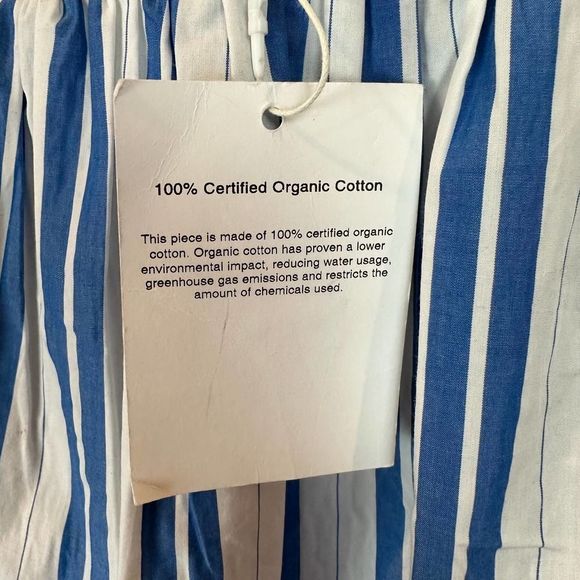 Ganni Blue and White Striped Midi Dress - Picture 8 of 14